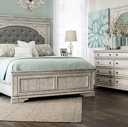 White bedroom suite at Legate's Furniture World