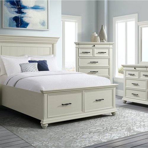 slater bedroom in white lifestyle at Legate's Furniture World